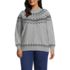 Women's Plus Size Cozy Lofty Mock Neck Jacquard Cable Sweater, Front
