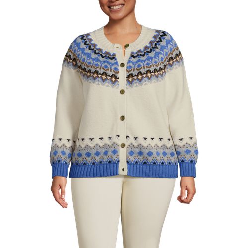 Women s Plus Size Cotton Cardigans Black Friday Deals Lands End