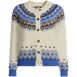 Women's Cozy Lofty Fair Isle Cardigan Sweater, Front