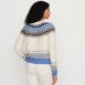 Women's Cozy Lofty Fair Isle Cardigan Sweater, Back