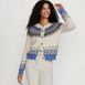 Women's Cozy Lofty Fair Isle Cardigan Sweater, Front