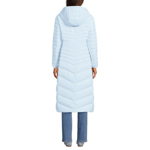 Lands' End Ultraleichter Maxi-daunenmantel Mit Kapuze Wanderweight, Damen, Größe:32-34 Petite, Blau, Nylon/daunen, By Lands' End 