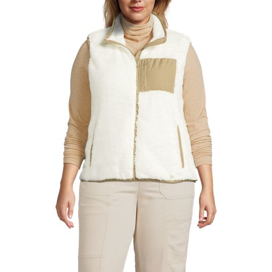 Lands end plus size vest best sale