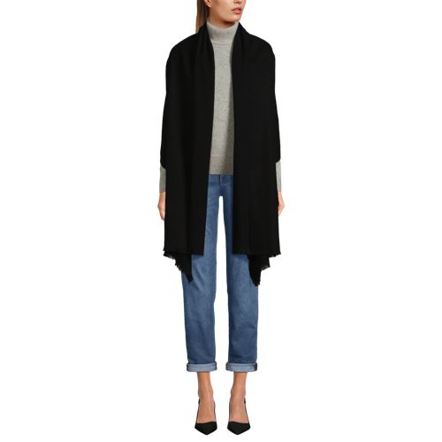 Women's CashTouch Eyelash Fringe Travel Wrap, Front