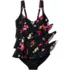 Women's Smoothing Control Ruffle Fauxkini One Piece Swimsuit, alternative image