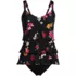 Women's Smoothing Control Ruffle Fauxkini One Piece Swimsuit, Front