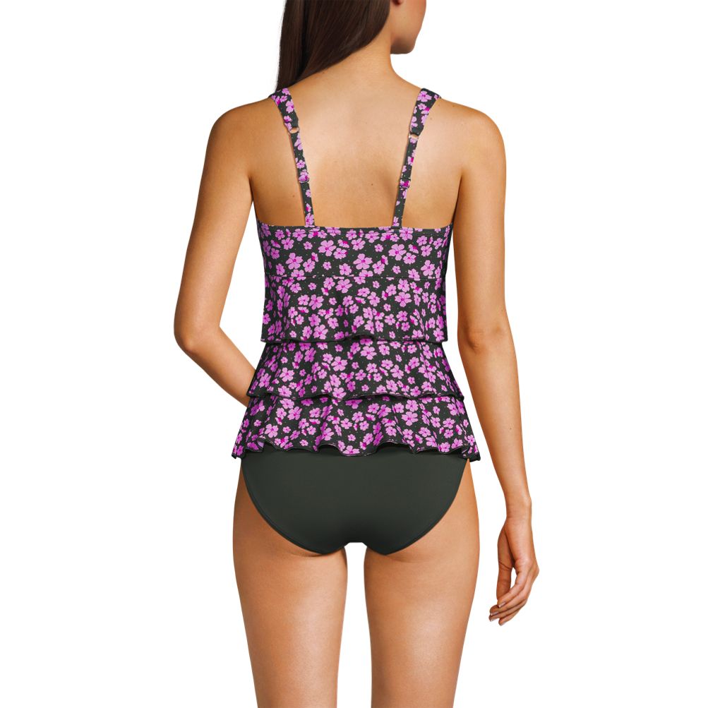 Women's Ruffle Fauxkini One Piece Swimsuit | Lands' End