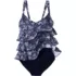 Women's Ruffle Fauxkini One Piece Swimsuit, alternative image