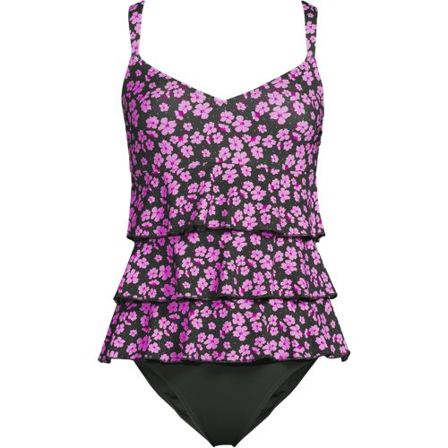 Women's Ruffle Fauxkini One Piece Swimsuit