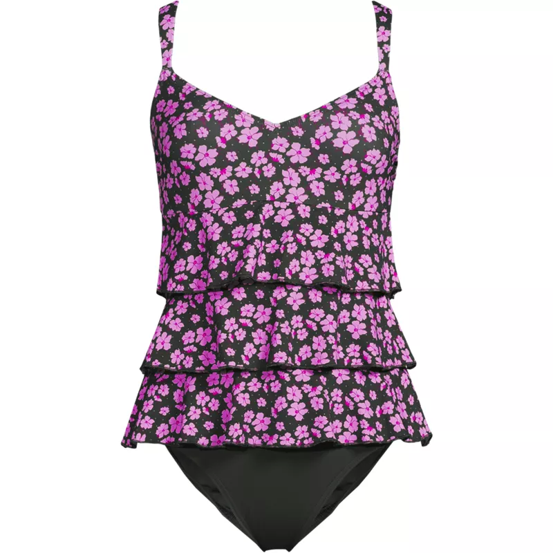 Women's Ruffle Fauxkini One Piece Swimsuit, Front