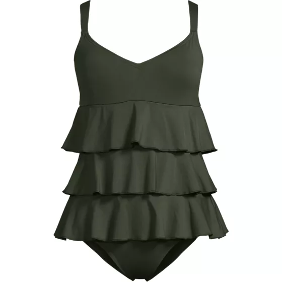 Women's Ruffle Fauxkini One Piece Swimsuit - primary