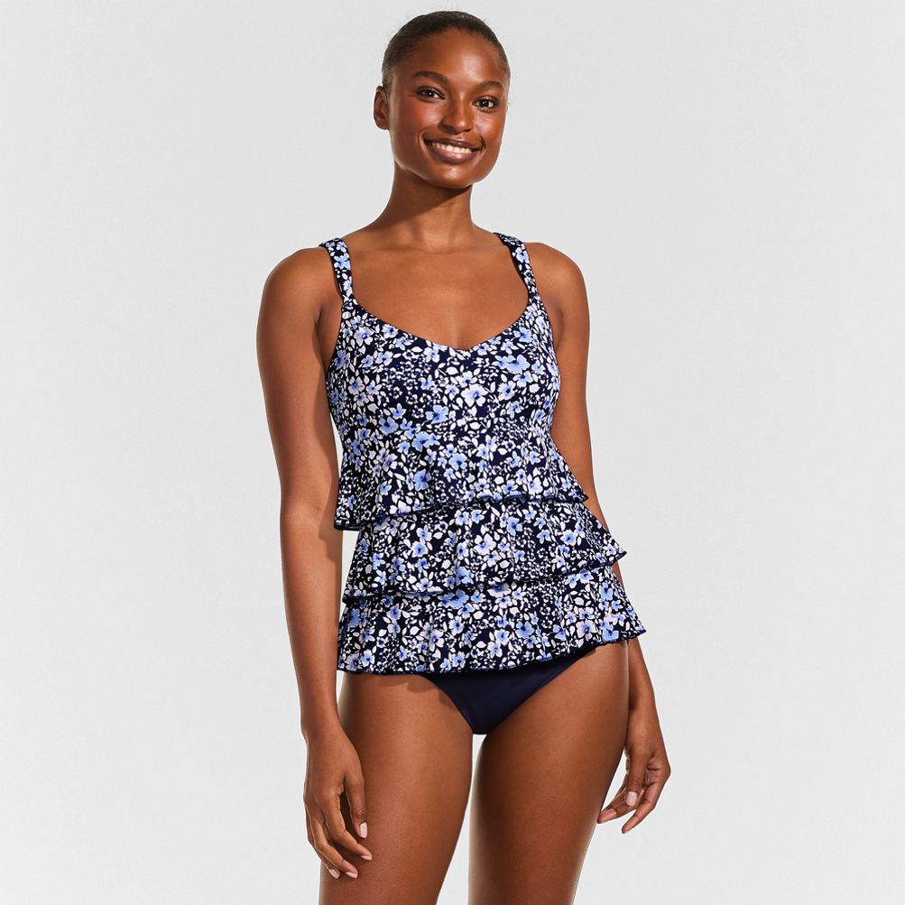 ワンピース Ruffle frill chiffon docking onepiece Women's Ruffle Fauxkini One Piece Swimsuit | Lands' End