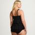 Women's Plus Size Ruffle Fauxkini One Piece Swimsuit, Back
