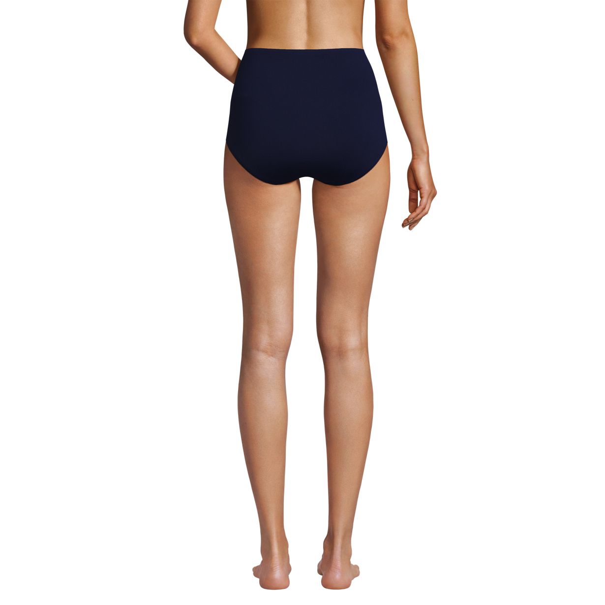 Women's Ruched Chlorine Resistant Tummy Control Retro High Waisted Bikini Swim Bottoms