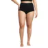 Women's Plus Size Tummy Control Retro High Waisted Bikini Swim Bottoms, Front
