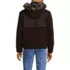 Men's Hooded Half Zip Faux Fur Sherpa Fleece Pullover, Back