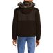 Men's Hooded Half Zip Faux Fur Sherpa Fleece Pullover, Back