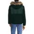 Men's Hooded Half Zip Faux Fur Sherpa Fleece Pullover, Back