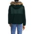 Men's Hooded Half Zip Faux Fur Sherpa Fleece Pullover, Back