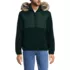 Men's Hooded Half Zip Faux Fur Sherpa Fleece Pullover, Front