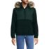 Men's Hooded Half Zip Faux Fur Sherpa Fleece Pullover, Front