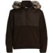 Men's Hooded Half Zip Faux Fur Sherpa Fleece Pullover, Front