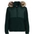 Men's Hooded Half Zip Faux Fur Sherpa Fleece Pullover, Front