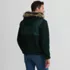 Men's Hooded Half Zip Faux Fur Sherpa Fleece Pullover, Back