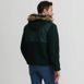 Men's Hooded Half Zip Faux Fur Sherpa Fleece Pullover, Back