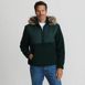 Men's Hooded Half Zip Faux Fur Sherpa Fleece Pullover, Front