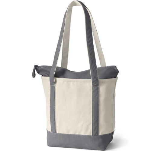 Long Handle Zip Top Canvas Tote | Lands' End Business Uniforms