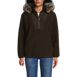 Women's Hooded Half Zip Faux Fur Sherpa Fleece Pullover, Front