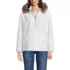 Women's Hooded Half Zip Faux Fur Sherpa Fleece Pullover, Front