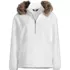 Women's Hooded Half Zip Faux Fur Sherpa Fleece Pullover, Front