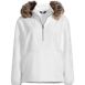Women's Hooded Half Zip Faux Fur Sherpa Fleece Pullover, Front