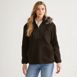 Women's Hooded Half Zip Faux Fur Sherpa Fleece Pullover, Front