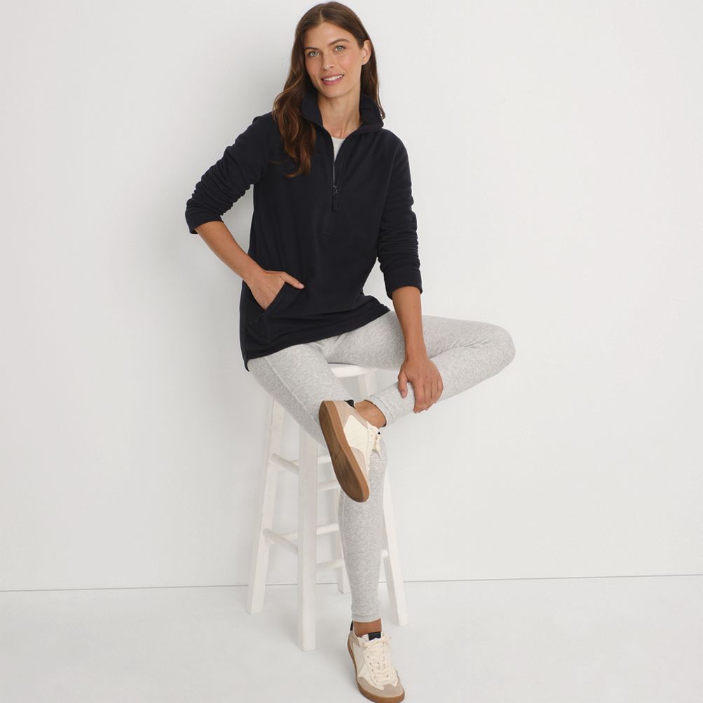 Women's Anyweather Quarter Zip Fleece Tunic Pullover | Lands