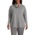 Women's Plus Size Long Sleeve Cozy Knit Cowl Neck Tunic, Front