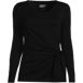 Women's Long Sleeve Lightweight Tie Front Top, Front