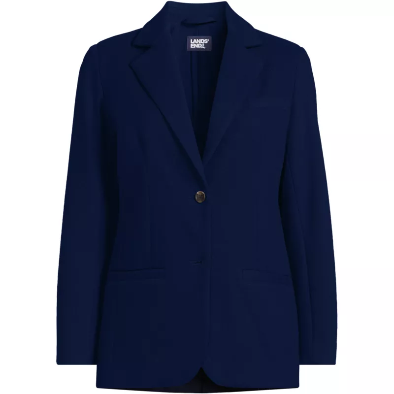 Women's Brushed Ponte Traditional Blazer, Front