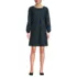 Women's Brushed Flannel Scoop Neck Long Sleeve Above Knee Dress, Front