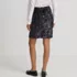 Women's Knit Velvet Sequin Above the Knee Skirt, Back
