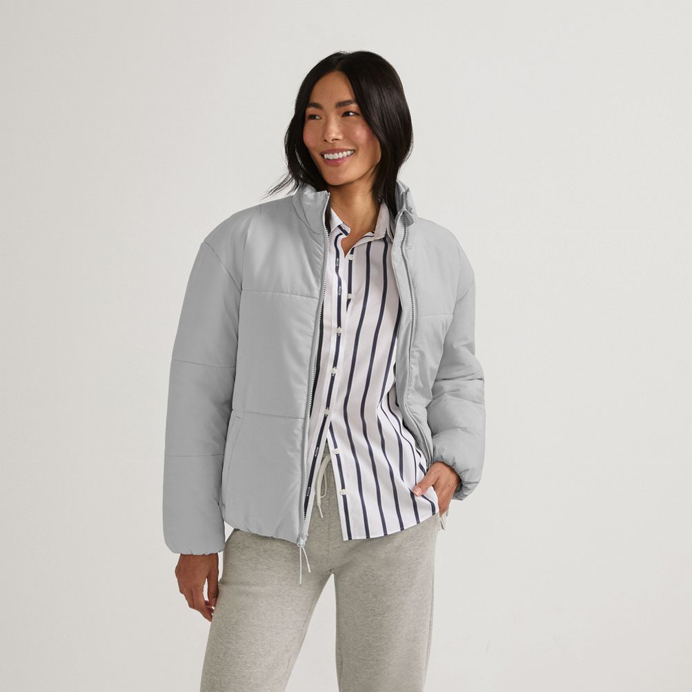 Women's Insulated Wide Channel Commuter Jacket | Lands' End