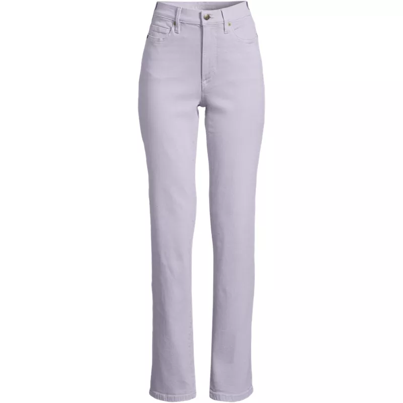 Women's High Rise Straight Leg Jeans, Front