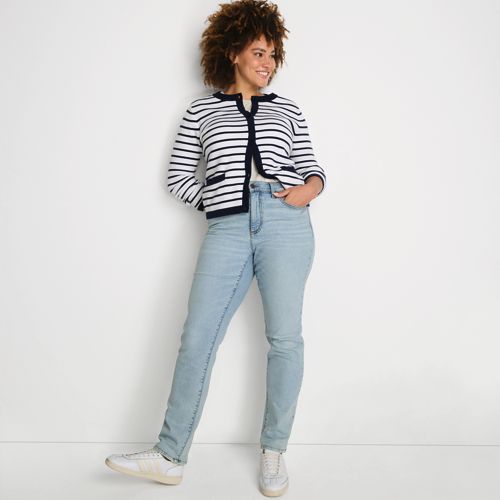 Women's High Rise Straight Leg Jeans, alternative image