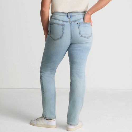 Women's High Rise Straight Leg Jeans, Back