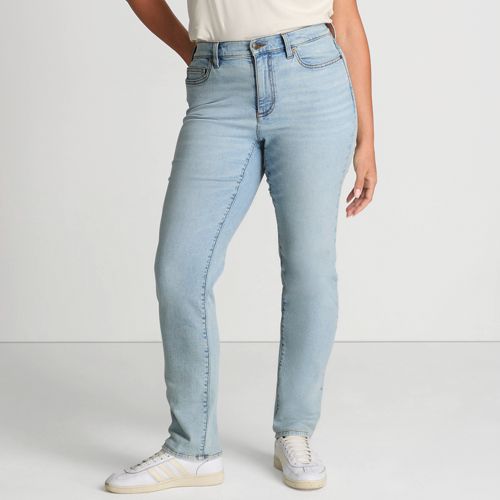 Women's High Rise Straight Leg Jeans, Front