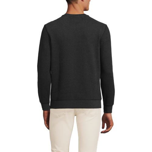  Lands' End Rundhals-sweatshirt Serious Sweats, Herren, Größe:44-46 Regular, Schwarz, Baumwoll-mischung/polyester-mischung, By Lands' End 