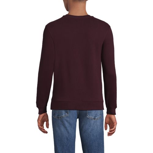  Lands' End Rundhals-sweatshirt Serious Sweats, Herren, Größe:44-46 Regular, Rot, Baumwoll-mischung/polyester-mischung, By Lands' End 
