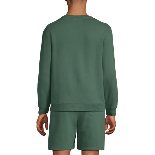  Lands' End Rundhals-sweatshirt Serious Sweats, Herren, Größe:44-46 Regular, Grün, Baumwoll-mischung/polyester-mischung, By Lands' End 